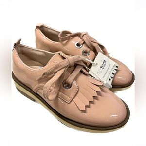 Zara Kids patent Pink oxfords size 2